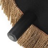 Yolanda 24in Round Upholstered Accent Ottoman, Peach Orange Velvet with Gold Trim - 4 of 4