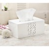 Creative Scents Mirror Janette Rectangle White Tissue Box Cover - 2 of 4