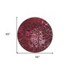 Merlot Blush And Gray Abstract Washable Indoor Outdoor Area Rug - 3 of 4
