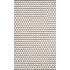 Nuloom Indoor and Outdoor Striped Yasmin Patio Area Rug, 5' x 8', Ivory - 1 of 4