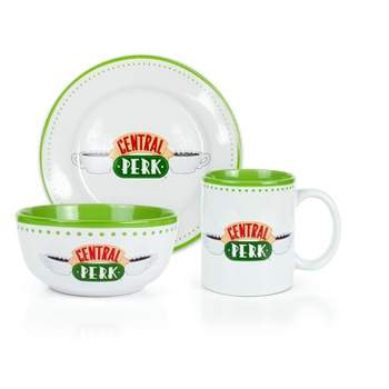 Ukonic Friends Central Perk Coffee House Dining Set Collection | 3-Piece Dinner Set