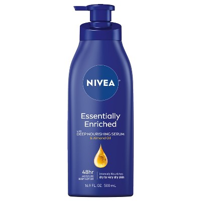 NIVEA Essentially Enriched Dry Skin Body Lotion with Almond Oil Scented - 16.9 fl oz