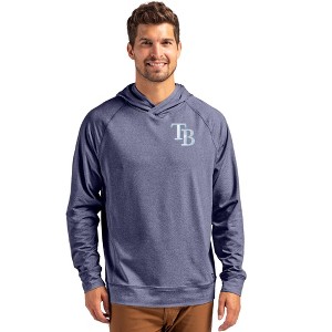 Tampa Bay Rays Cutter & Buck Adapt Knit Recycled Mens Heathered Hooded Pullover - 1 of 1