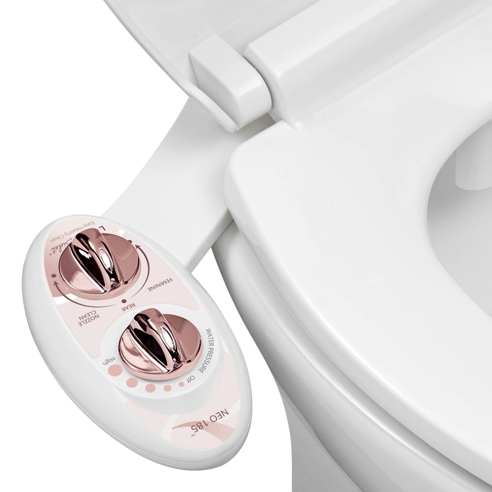 Photos - Toilet Seat Luxe Bidet NEO 185 Mechanical Attachment Bidet Rose Gold: ABS Material, Elongated Shape, 18-Month Warranty 
