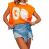 Women's Football Sequin Sweater Vest - Peach Love - 3 of 4
