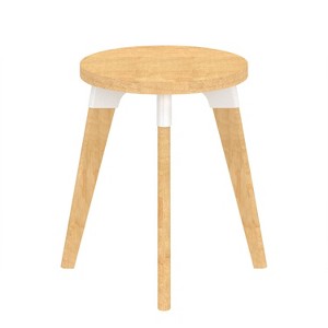 Safco RESENDTNA 14 Inch Diameter Resi Small Maple Accent Coffee Side Corner Sofa Living Room Office Lounge Bedside Nightstand End Table, Natural - 1 of 4