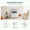 DOMETOUR 10 Drawer Dresser for Bedroom, Fabric Storage Tower Tall Chest Organizer, Storage Cabinet Unit Bins Living Room Closet-White - 3 of 4