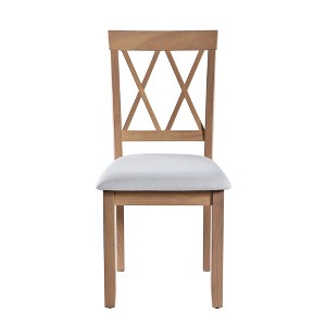 Gulches Fabric Dining Chairs Set of 2, Tufted Upholstered Side Chairs with Solid Rubber Wood Legs, Padded Seat & Anti-Slip Feet, Elegant Home Seating - 1 of 4