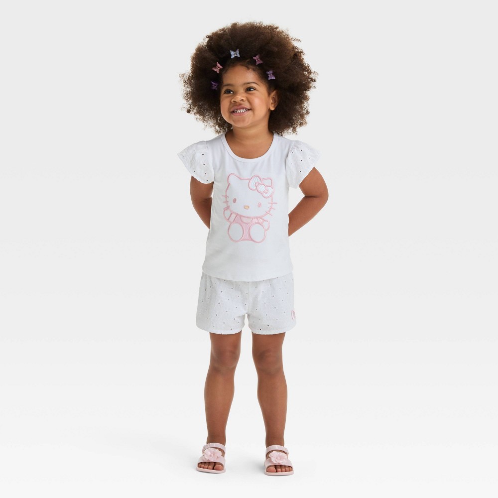 Toddler Girls Hello Kitty 2pc Top and Shorts Set