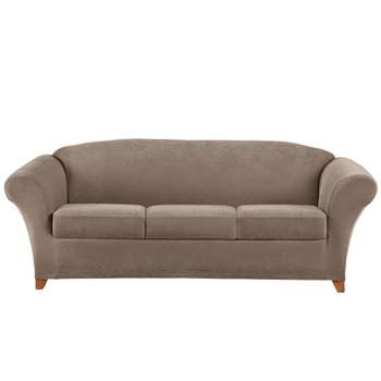 4pc Stretch Pique Sofa Slipcovers - Sure Fit