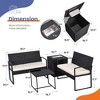 JUJABU 4-Piece Rattan Patio Sectional Sofa Set with Cushions, Ice Bucket and Coffee Table - 4 of 4
