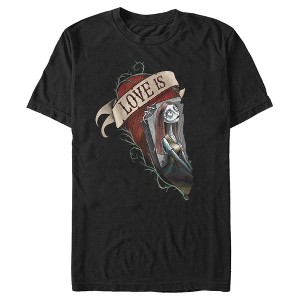 Men's The Nightmare Before Christmas Love Is T-Shirt - 1 of 4