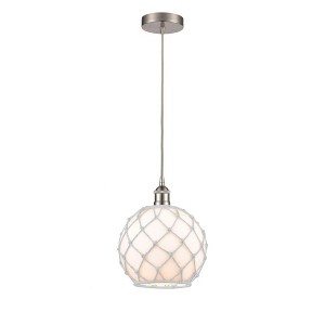Farmhouse Rope - 1 Light Mini Pendant In Industrial Style-12.75 Inches Tall and 10 Inches Wide - 1 of 1