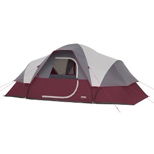 CORE Extended Dome Tent 16 x 9 Foot 9 Person Camping Tent with Air Vents, Red - 1 of 4