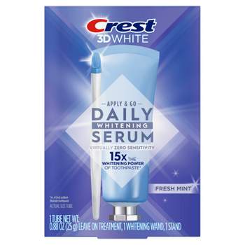 Crest Whitening Emulsions Leave-on Teeth Whitening Treatment with Hydrogen Peroxide + Whitening Wand Applicator + Stand - 0.88oz