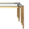 CENGHU 65" Rectangle Glass Dining Table, Tempered Glass Tabletop and Polished Gold Legs, Modern Style Kitchen Table for Home, Kitchen, Dining Room - 4 of 4