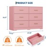 6 Drawers Dresser, Modern Closet Dressers Chest of Drawers with Metal Handle, Wooden Dresser Organizer for Bedroom, Living Room, Hallway - 2 of 4