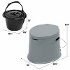 Chery Life 5L Portable Travel Toilet with Paper Holder for Outdoor - 3 of 4