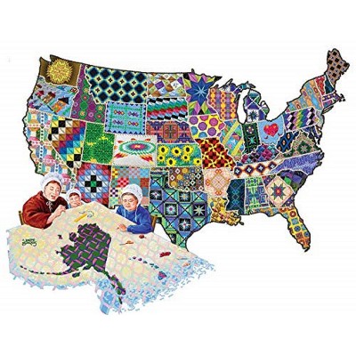 Sunsout An American Quilt 600 pc Special Shape  Jigsaw Puzzle 95992