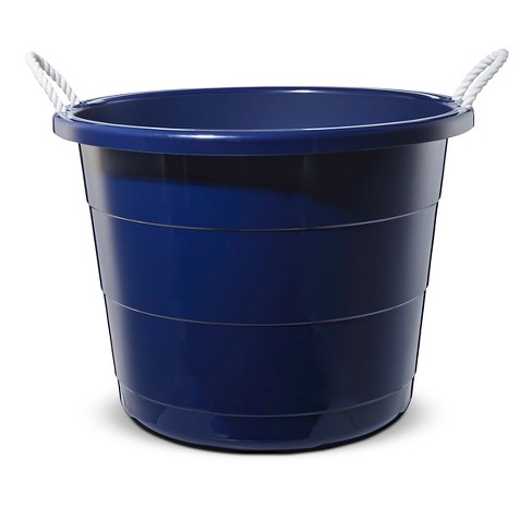 Large Plastic Toy Storage Tub Navy Pillowfort