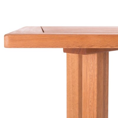 Natural Teak and White 3-Piece Bar Table Bistro Set