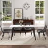 62" Modern Rectangular Dining Table for 6,Sintered Stone Top with Black Metal Legs,Small Space Kitchen or Dining Room Table-Maison Boucle - 3 of 4