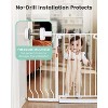 GROWNSY Baby Gate for Stairs, 29.5"-48.4" Pressure Mounted Baby Gate for Top of Stair with V-Shaped Rods, Anti-Trip Pedal, Extra Wide Stairs, White - 4 of 4