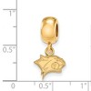 Black Bow Jewelry 14k Yellow Gold Plated Sterling Silver New Hampshire Wildcats NCAA Bead Charm - 2 of 3