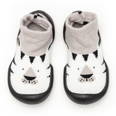 Komuello Toddler Boy/Girl First Walk Sock Shoes White Tiger