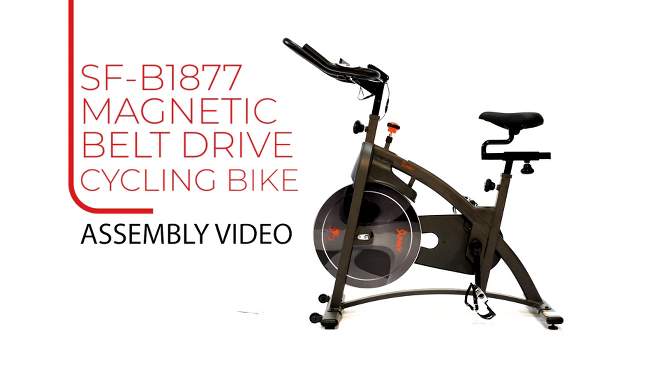 Sunny Health &#38; Fitness Premium Magnetic Resistance Smart Indoor Cycling Bike with Exclusive SunnyFit App - Gray, 2 of 16, play video