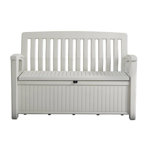 60gal Patio Storage Bench Deck Box White Keter Target