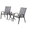 3 Piece Patio set, Outdoor Camping Chairs with Breathable Textilene Fabric - 2 of 4