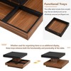 NicBex  Square 360-Degree Rotating Coffee Table with 3 Detachable Tray,2-Tier Center Table with Storage for Living Room - 4 of 4