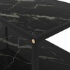 vidaXL Coffee Table Black Tempered glass, powder-coated steel Medium - 4 of 4