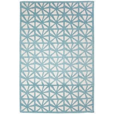 Liora Manne Carmel  Indoor/Outdoor Rug  Aqua..