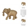 Sagebrook Home 8" Polyresin Elephant Sculpture - Contemporary Beaded Elephant Statue for Home or Office Decor - 4 of 4