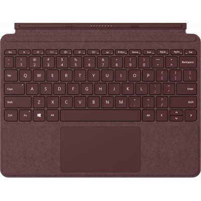 Microsoft Surface Go Signature Type Cover Burgundy  -  Pair w/ Surface Go - A full keyboard experience - Adjusts instantly