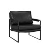 HOMLUX Faux Leather Lounge Chair with Black Metal Frame Modern Accent Chair for Living Room Chair - 2 of 4