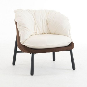 Karl Home Velvet  Lounge Chair Accent Chair - 1 of 4