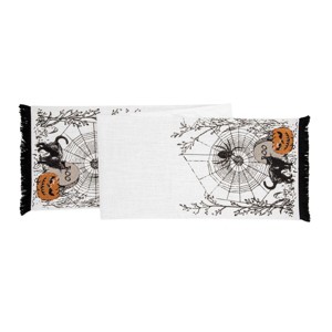 C&F Home 14" x 72" Halloween Boo Spider Web Printed Table Runner - 1 of 4