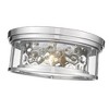 Clarion 16" 3-Bulb Flush Mount Light - Dimmable Waterglass Shades, Damp Rated, Transitional Design - 4 of 4