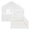KIGFTSOD House Bed with Window and Bedside Drawers, Platform Bed with Shelves and a set of Sockets and USB Port, White - 3 of 4