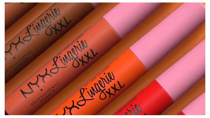 NYX Professional Makeup Lip Lingerie XXL Smooth Matte Liquid Lipstick - 16hr Longwear - 0.13 fl oz, 5 of 14, play video