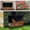 Heavy-Duty Outdoor Firewood Rack - Steel Log Stacking Rack for Indoor Fireplaces, Patio, Deck, and Garden Wood Storage - 4 of 4