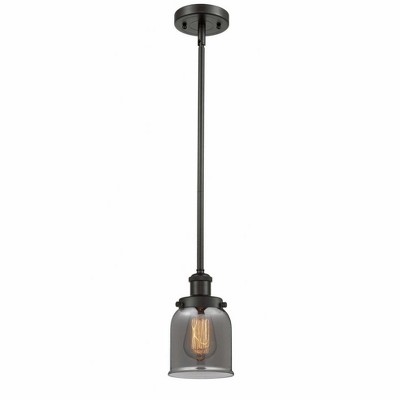 Bell - 1 Light Stem Hung Mini Pendant In Industrial Style-10 Inches Tall and 5 Inches Wide