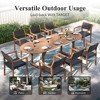 Captiva Designs 9pc Acacia Wood Patio Furniture Set with Expandable Dining Table & Arm Chairs - 3 of 4