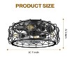 20 in. Black Caged Ceiling Fan with Remote Control - 3 of 4