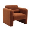 KTMBDW Accent Chairs, Modern Lamb Fabric Armed Chair Comfy Upholstered Armchair Leisure Single Sofa Chair with a Waist Pillow for Bedroom, Living Room - 4 of 4
