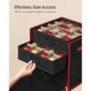 Stackable Christmas Ornament Storage Box with 4 Drawer Trays, 64-Slot Organizer with Adjustable Dividers - 2 of 4