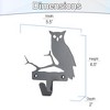 5 Star Super Deals Rustic Owl Wall Hook - Decorative Matte Black Metal Hanger for Entryway, Bedroom, or Living Room - 3 of 3
